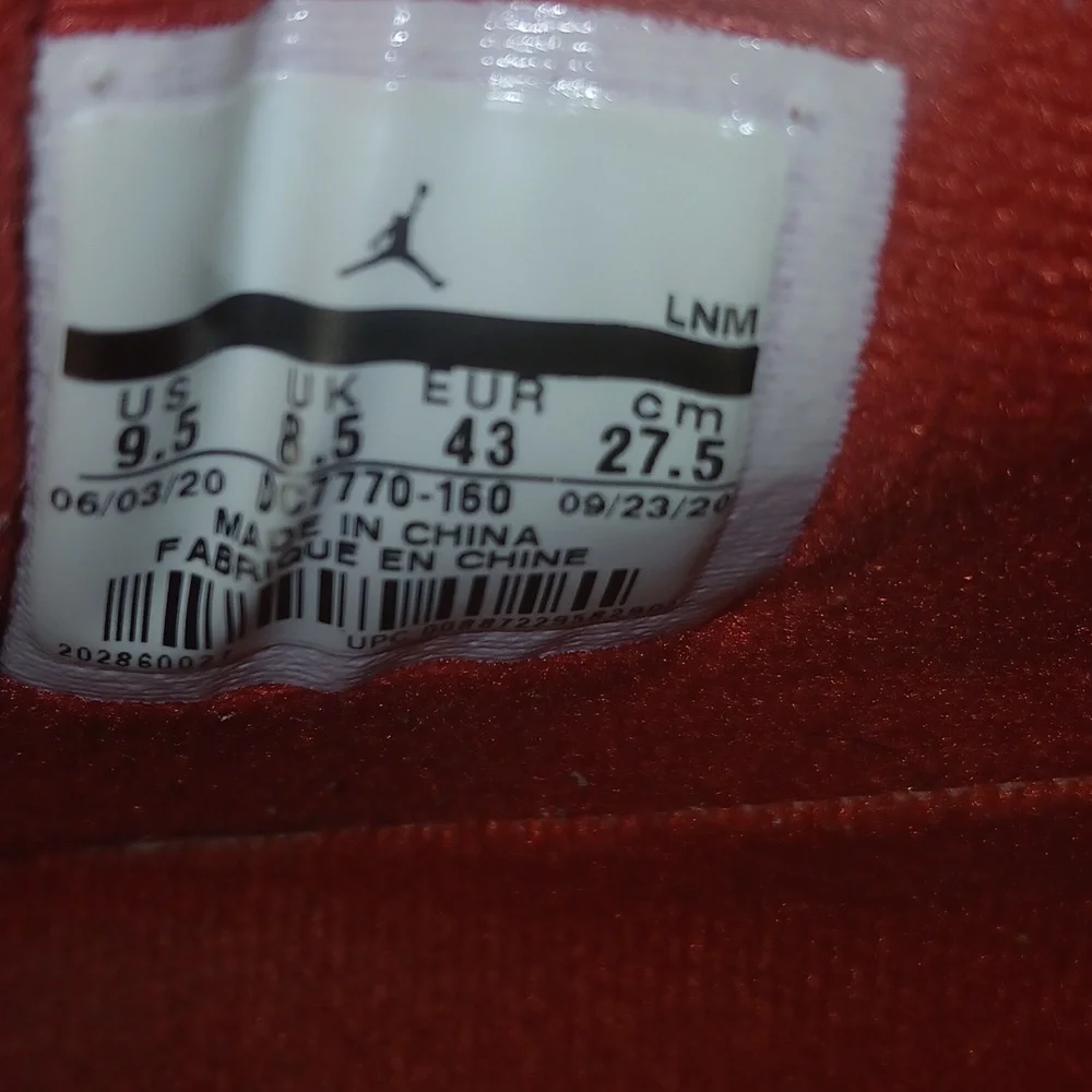 Air Jordan 4 Retro OG "FIRE RED" (2020)   Mens Size-9.5    100% Authentic! - Picture 6 of 12